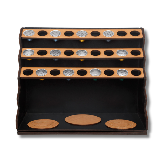 BeanWrap MDF Capsules Holder two sides with coasters - 83 Capsules