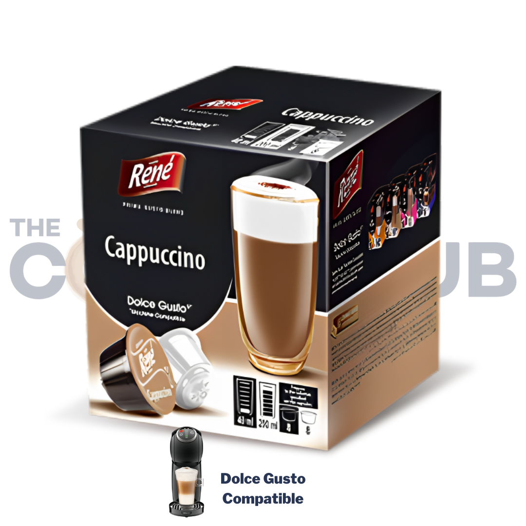 Café Rene Dolce Gusto Compatible Cappuccino 16 Capsules The Coffee Hub