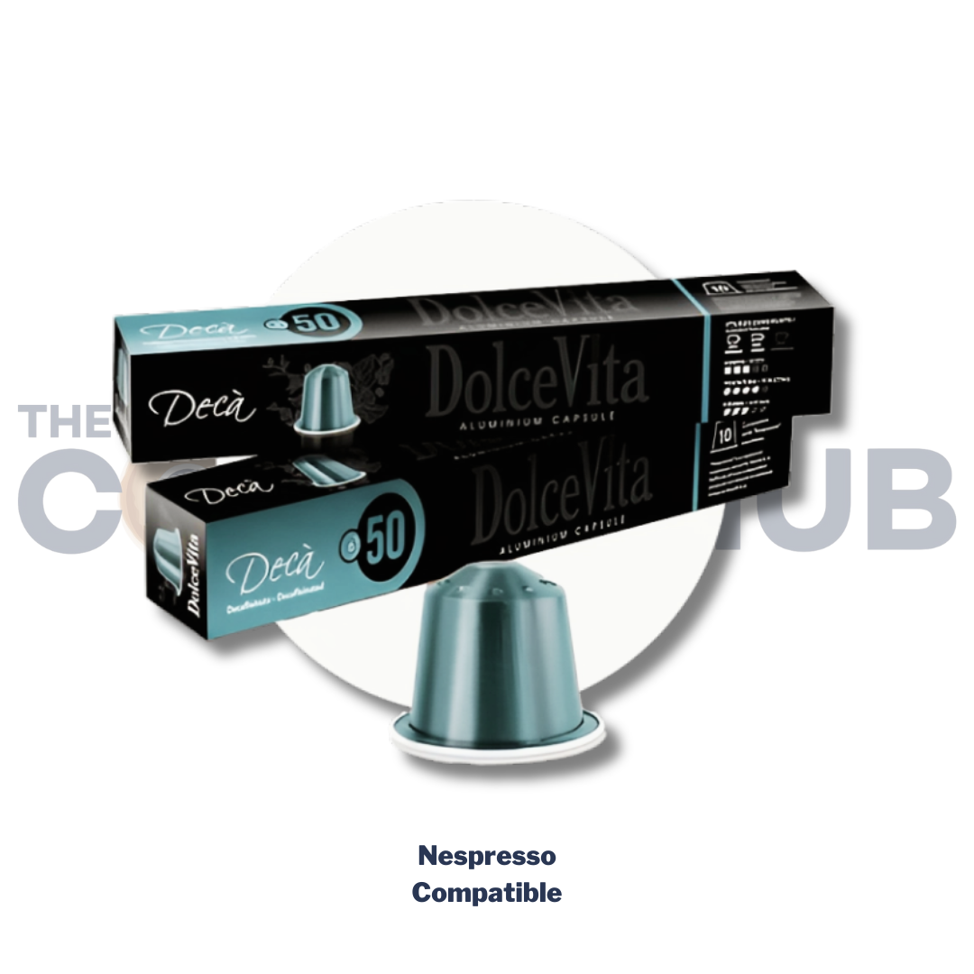 Dolce vita DECAFFEINATO Aluminium Capsules 60% Arabica -10 Capsules