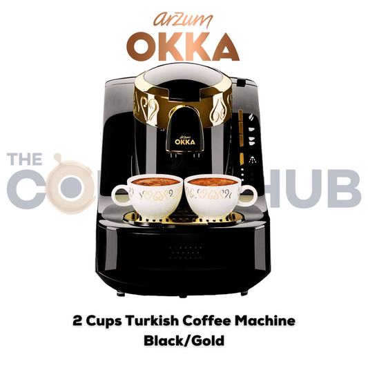 Arzum OKKA - 2 Cups Turkish Coffee Machine - Black/Gold- OK008