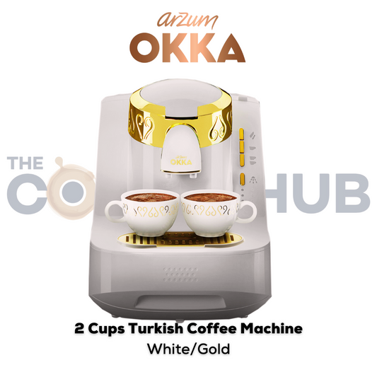 Arzum OKKA - 2 Cups Turkish Coffee Machine - White/Gold – OK008