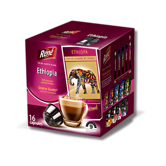 Café Rene Dolce Gusto Compatible Ethiopia -16 Capsules