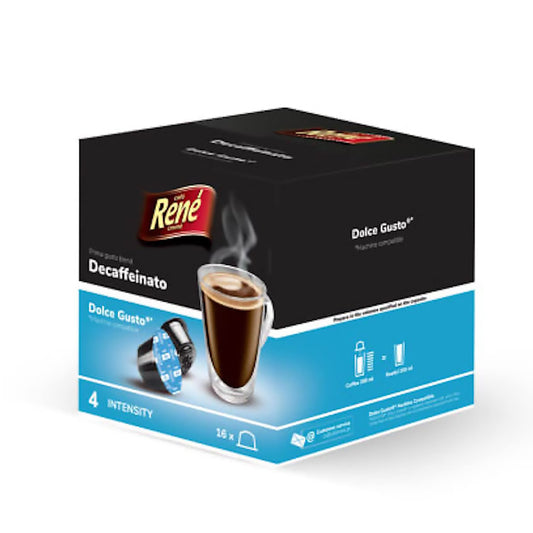 Café Rene Dolce Gusto Compatible Grande Decaf -16 Capsules