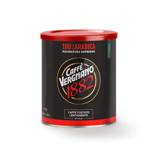 Caffe Vergnano Espresso Ground Coffee - 100% Arabica -Tin 250 gm