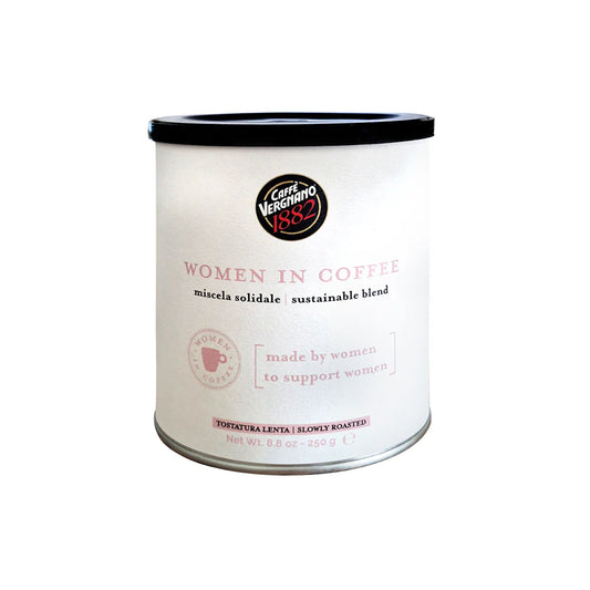 Caffe Vergnano Espresso Ground Coffee - Women In Coffee - Tin 250 gm