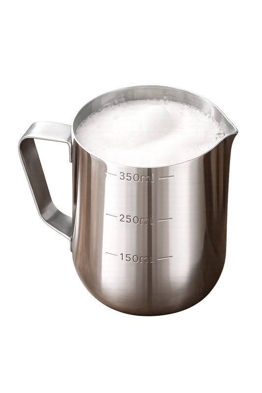 TMH Stainless Steel Graded Milk Pitcher -350 ml - Default Title - Image 1 | Handmade in Egypt