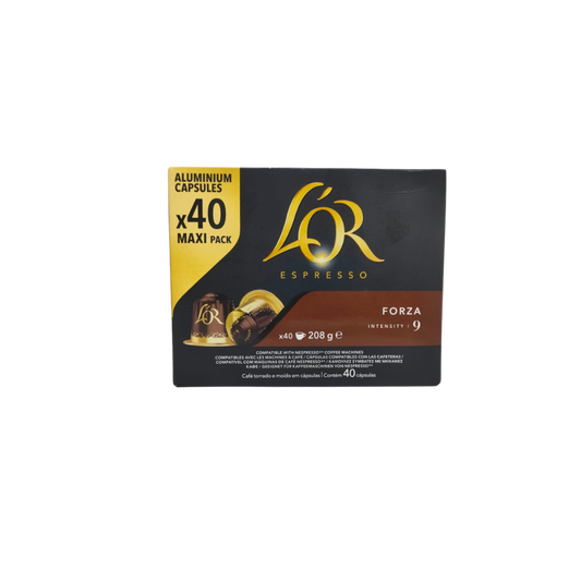 L'OR Aluminium Capsules Espresso Forza - 40 Capsules