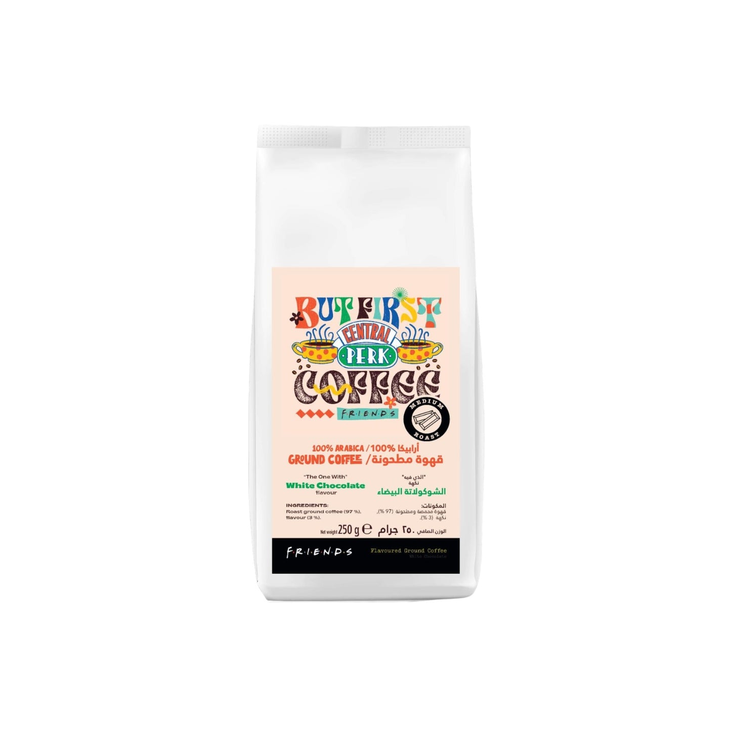 Friends Espresso Ground Coffee - White Chocolate Flavor - 250g
