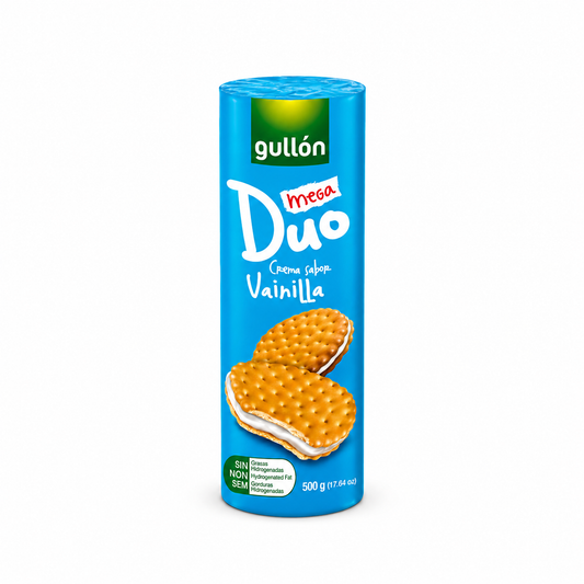 Gullón Mega Duo Vanilla Cream Biscuits – 500 gm