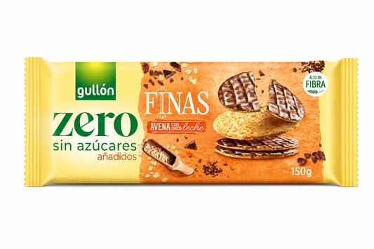 Gullón Zero Oaty Thins with Milk Chocolate - 150 gm