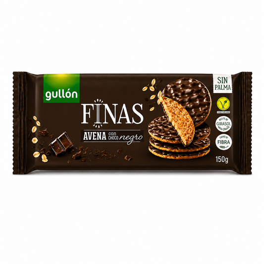 Gullón Thins Oat Dark Chocolate - 150 gm