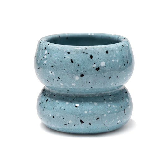 Handmade Pottery Espresso Cup – 60 ml Artisan Coffee Shot Cup – Coastal Blue