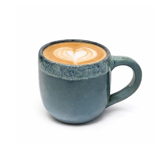 Handmade Pottery Coffee Mug – Petrol Blue Glaze – 200 ml Ceramic Mug