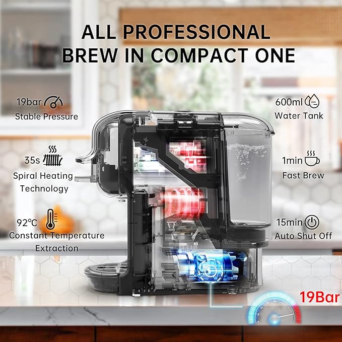 HiBREW 5 in 1 Cold/Hot Espresso Station - Black - Default Title - Image 5 | Handmade in Egypt