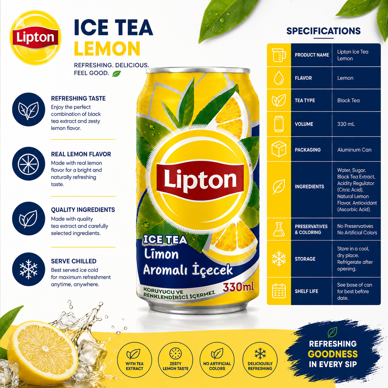 Lipton Ice Tea Lemon – 330 ml