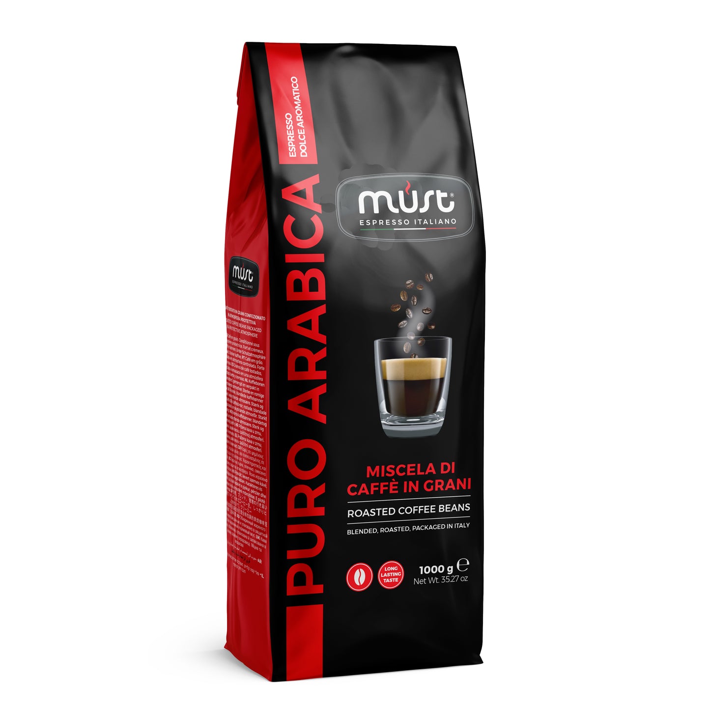 MUST Roasted Coffee Beans Puro Arabica - 1Kg