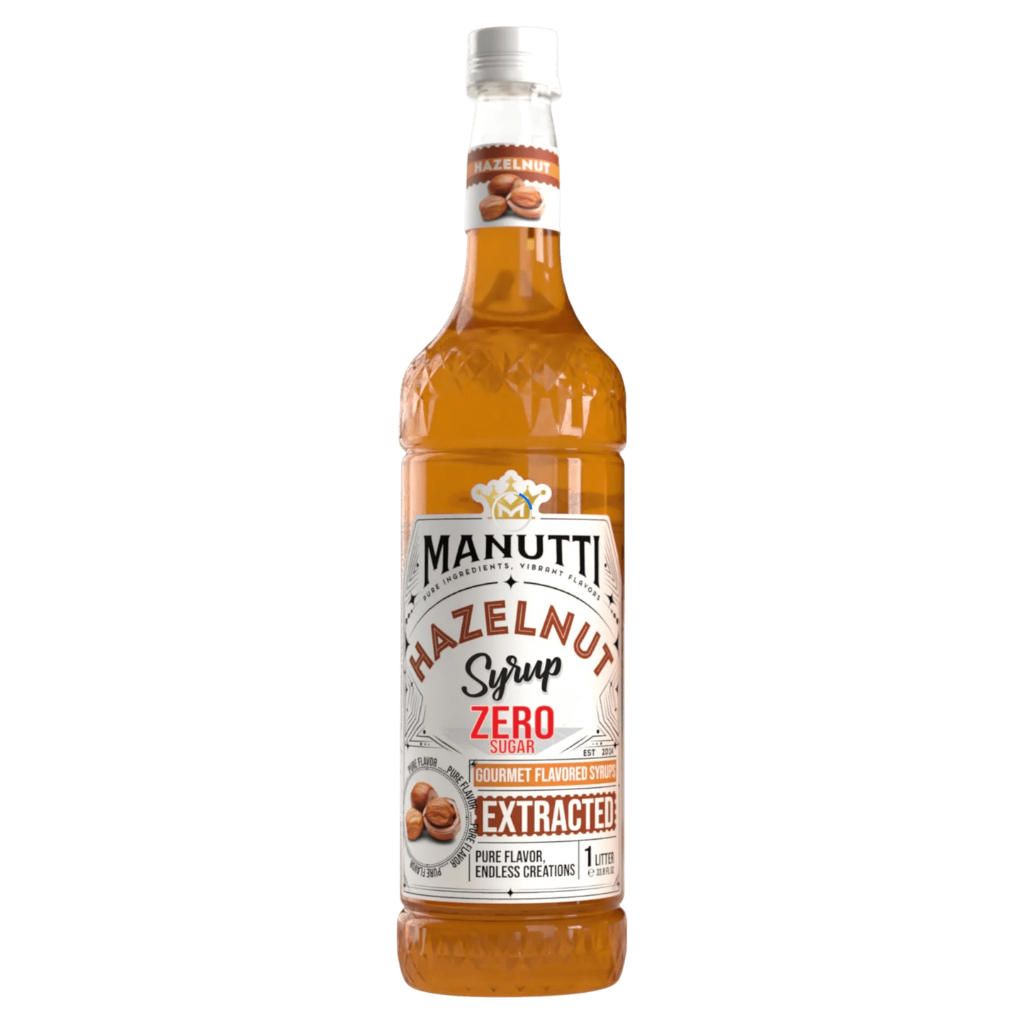 Manutti Hazelnut Zero Sugar - 1 L