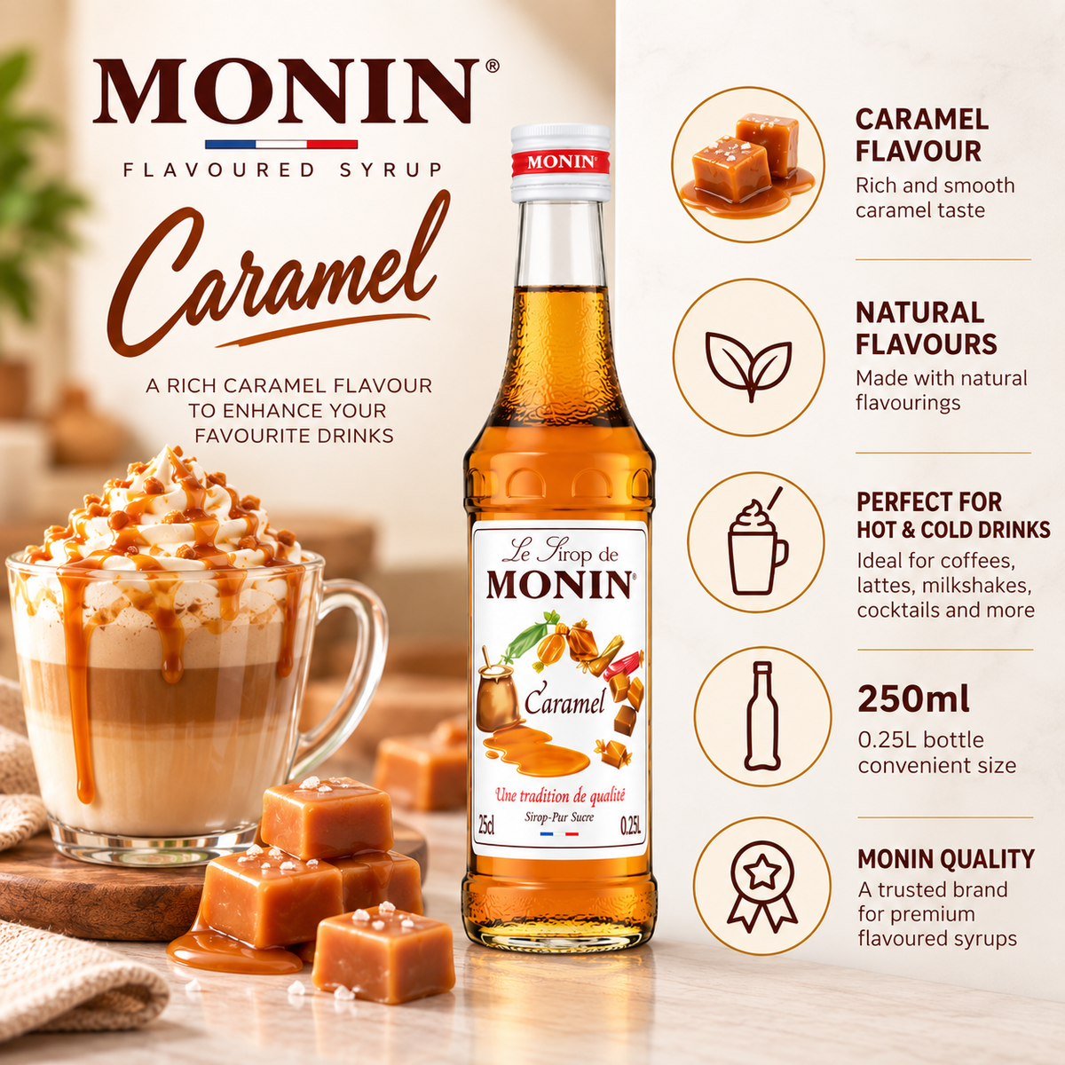 Monin Caramel Syrup -250 ml