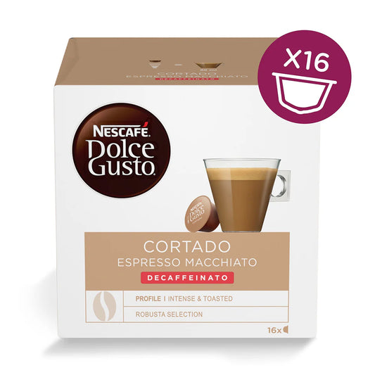 Nescafe Dolce Gusto Cortado Decaffeinato -16 Capsules