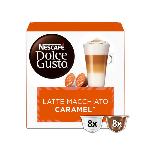 Nescafe Dolce Gusto Latte Macchiato Caramel -16 Capsules/8 Cups
