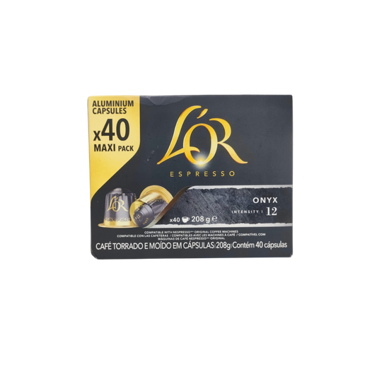 L'OR Aluminium Capsules Espresso Onyx - 40 Capsules