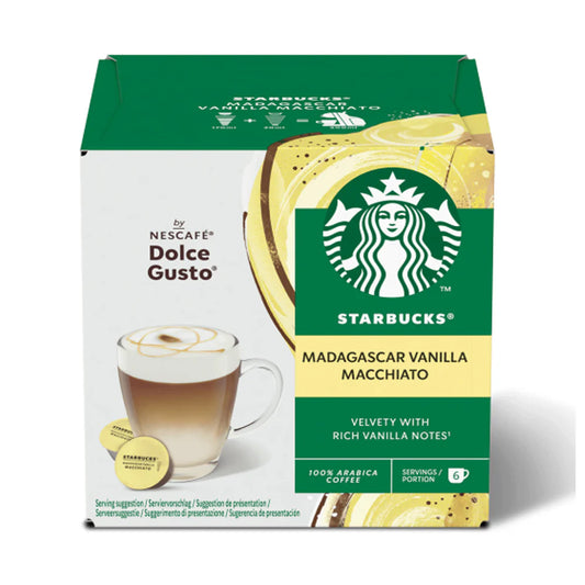 Starbucks Dolce Gusto Compatible Madagascar Vanilla Macchiato -12 Capsules