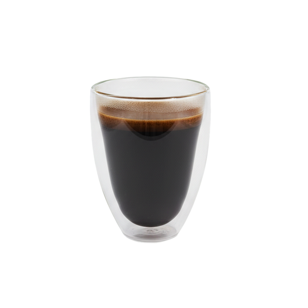 TMH Double wall glass cup with no handle -Double Shot - Cone Shape - 80 ml