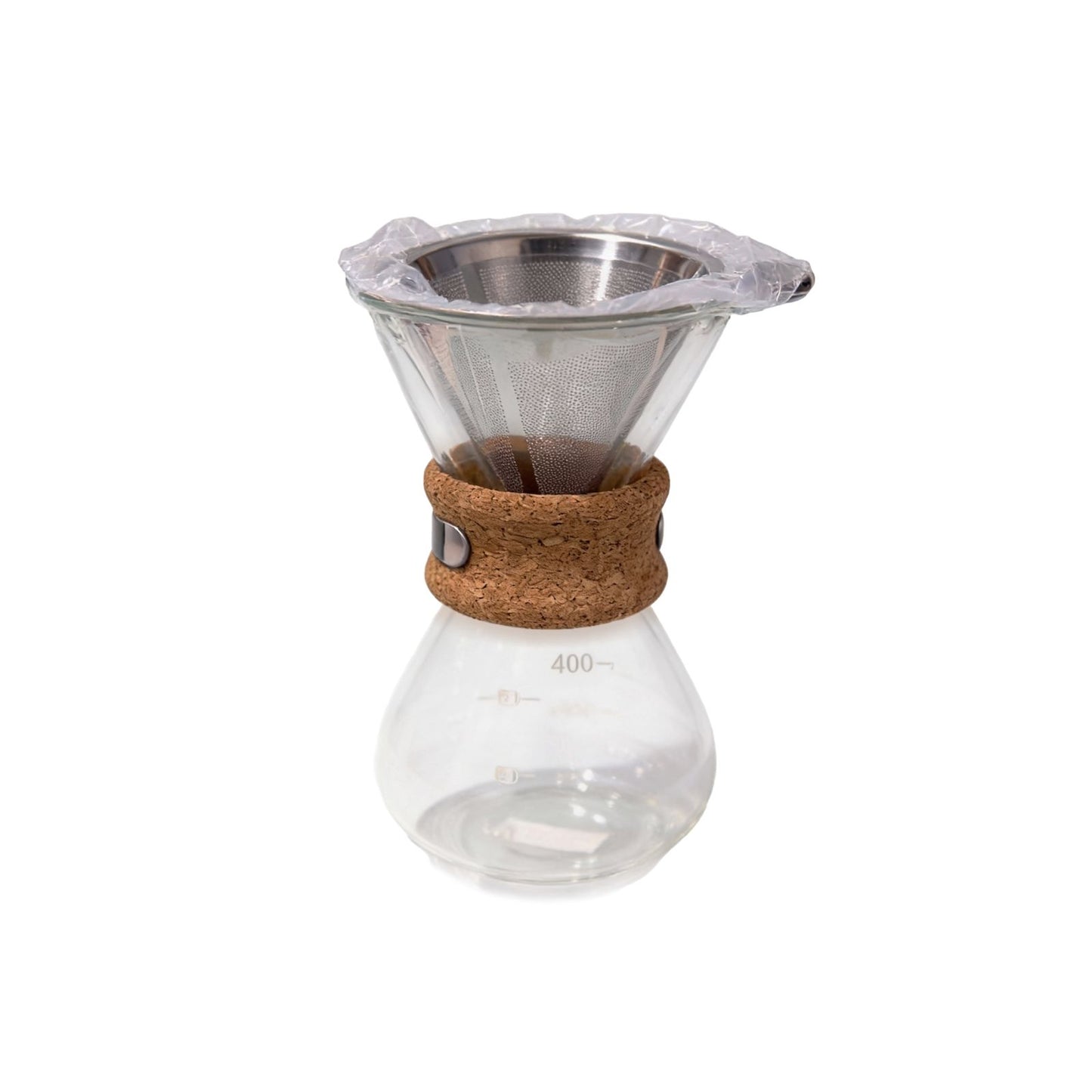 TMH Pour Over Coffee Maker with Reusable Stainless Steel Filter – 400 ml