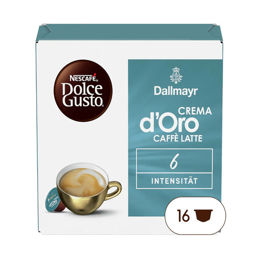 Nescafe Dolce Gusto Dallmayr Crema d'Oro Caffe Latte- 16 Capsules - Default Title - Image 1 | Handmade in Egypt