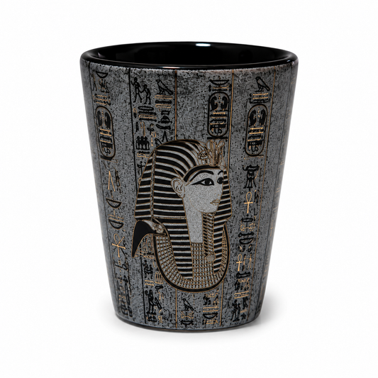 Egyptian Heritage Porcelain Espresso Cup – 60 ml - Silver | Egyptian Kings & Queens
