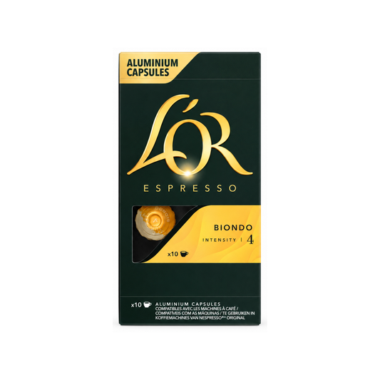L'OR Aluminium Capsules Espresso Biondo - 10 Capsules