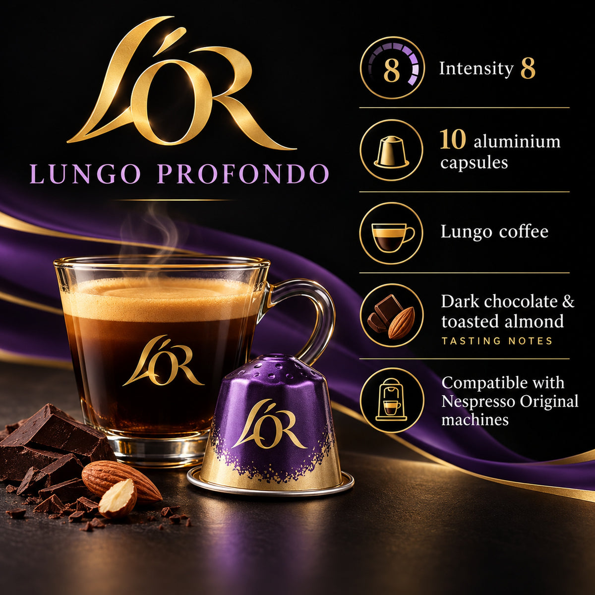 L'OR Aluminium Capsules Espresso Profondo - 10 Capsules