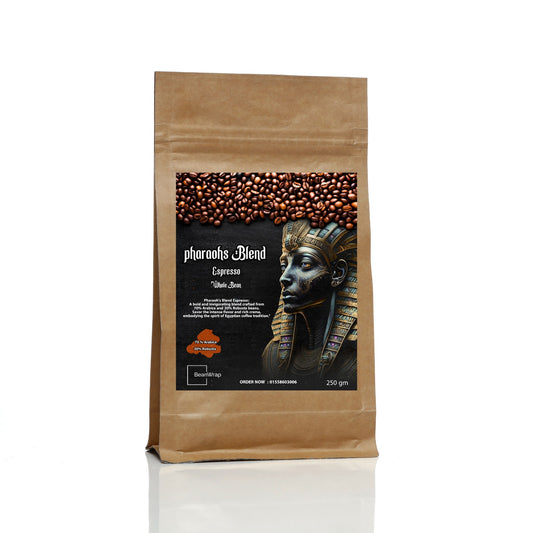 BeanWrap Pharaoh's Blend Espresso Whole Beans 70% Arabica- 250 gm