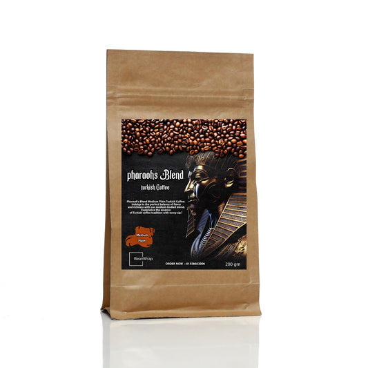 BeanWrap Pharaoh's Blend Medium Plain Turkish Coffee - 200 gm
