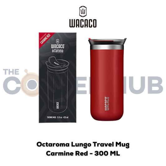 Wacaco Octaroma Lungo- Carmine Red Travel Mug -300 ml