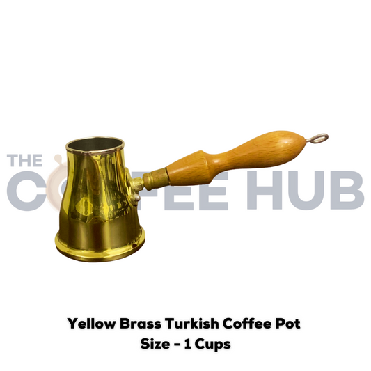 TMH Yellow Brass Turkish Coffee Pot- 1 Cup
