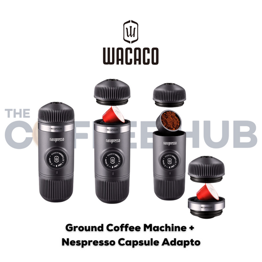 Wacaco Nanopresso Ground Machine + Nespresso Capsule Adaptor + case