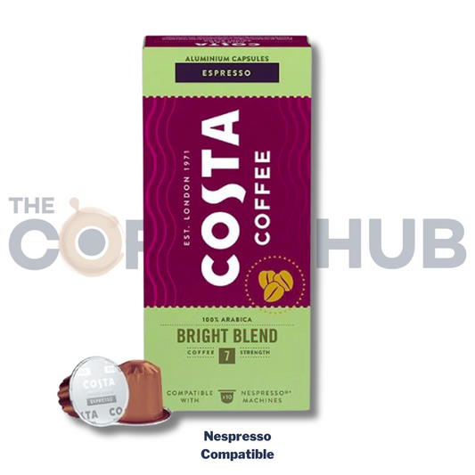 Costa Nespresso Compatible Bright Blend Espresso- 10 Capsules