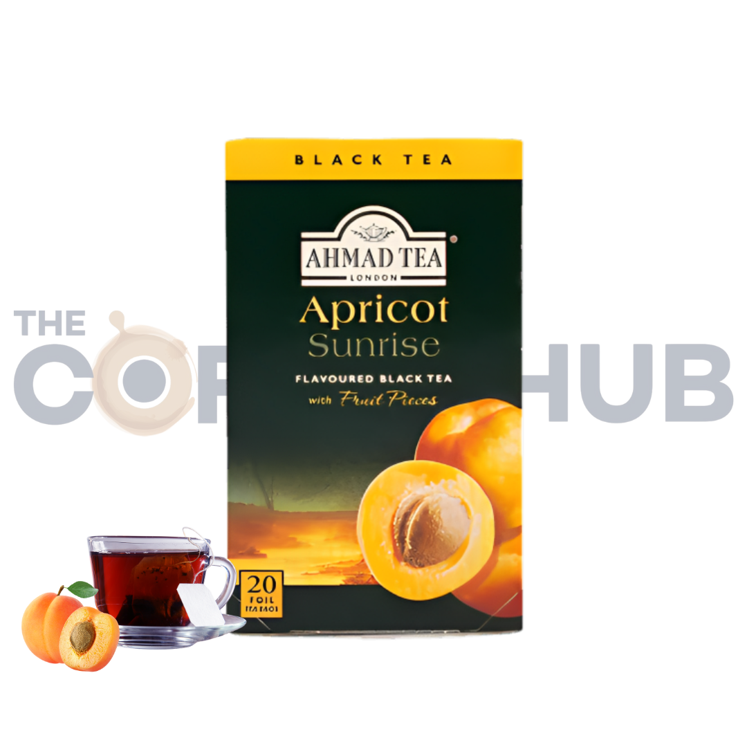 Apricot Kernel Tea Ahmad Tea Apricot Sunrise Black Tea -20 Foil – The Coffee Hub