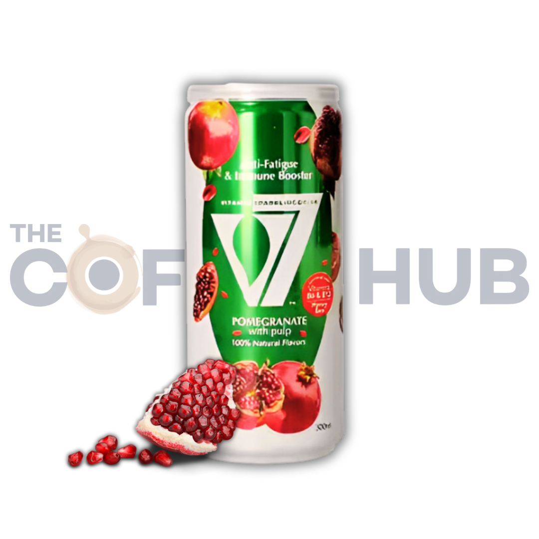 V7 Vitamin Sparkling Drink -Pomegranate with pulp -330 ml – The Coffee Hub V7 Vitamin Sparkling Drink -Pomegranate with pulp -330 ml – The Coffee Hub