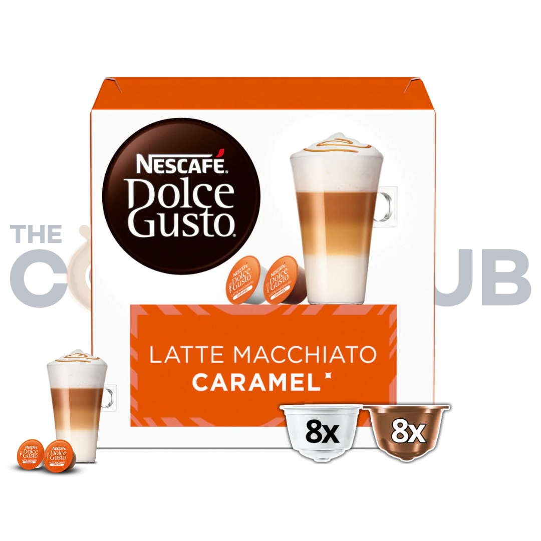 Nescafe Dolce Gusto Latte Macchiato Caramel -16 Capsules/8 Cups