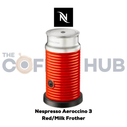 Nespresso Aeroccino 3 - Red/Milk Frother