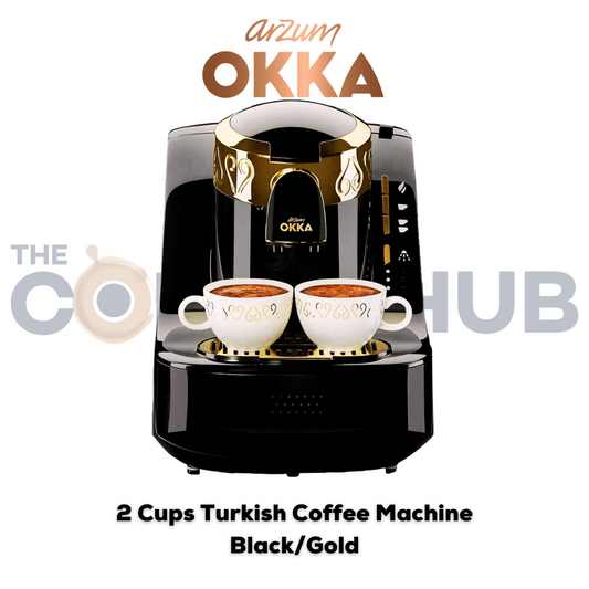Arzum OKKA - 2 Cups Turkish Coffee Machine  - Black/Gold- OK008