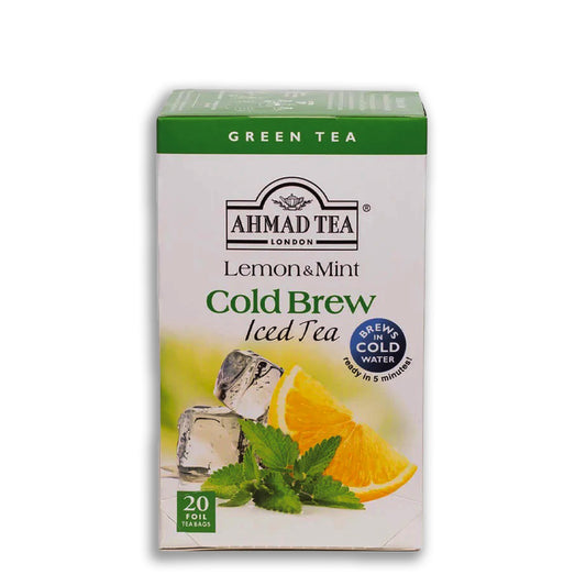 Ahmad Tea Lemon & Mint Cold Brew Iced Green Tea - 20 Foil