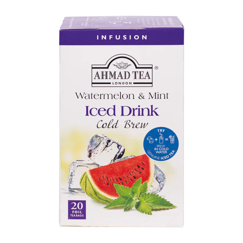 Ahmad Tea Watermelon & Mint  Cold Brew Infusion Iced Drink - 20 Foil