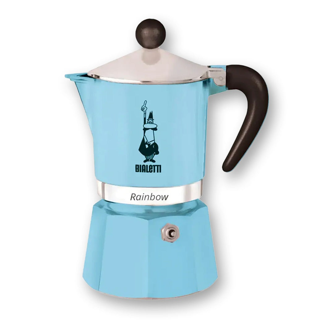 Bialetti Rainbow light Blue Moka Pot -3 Cups