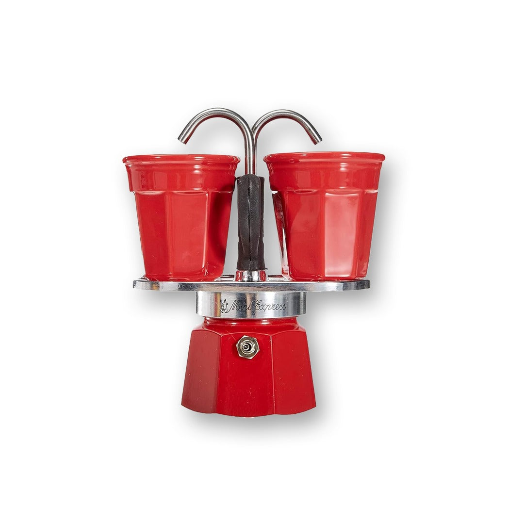 Bialetti set Mini Express Red + 2 Cups