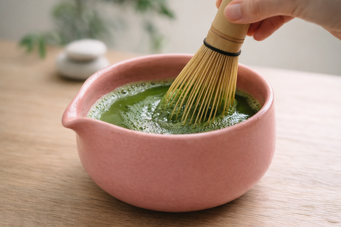 Handmade Matcha Bowl & Whisk Holder Set | Artisan Clay Ceramic | Blush Pink | Made in Egypt - Default Title - Image 2 | Handmade in Egypt