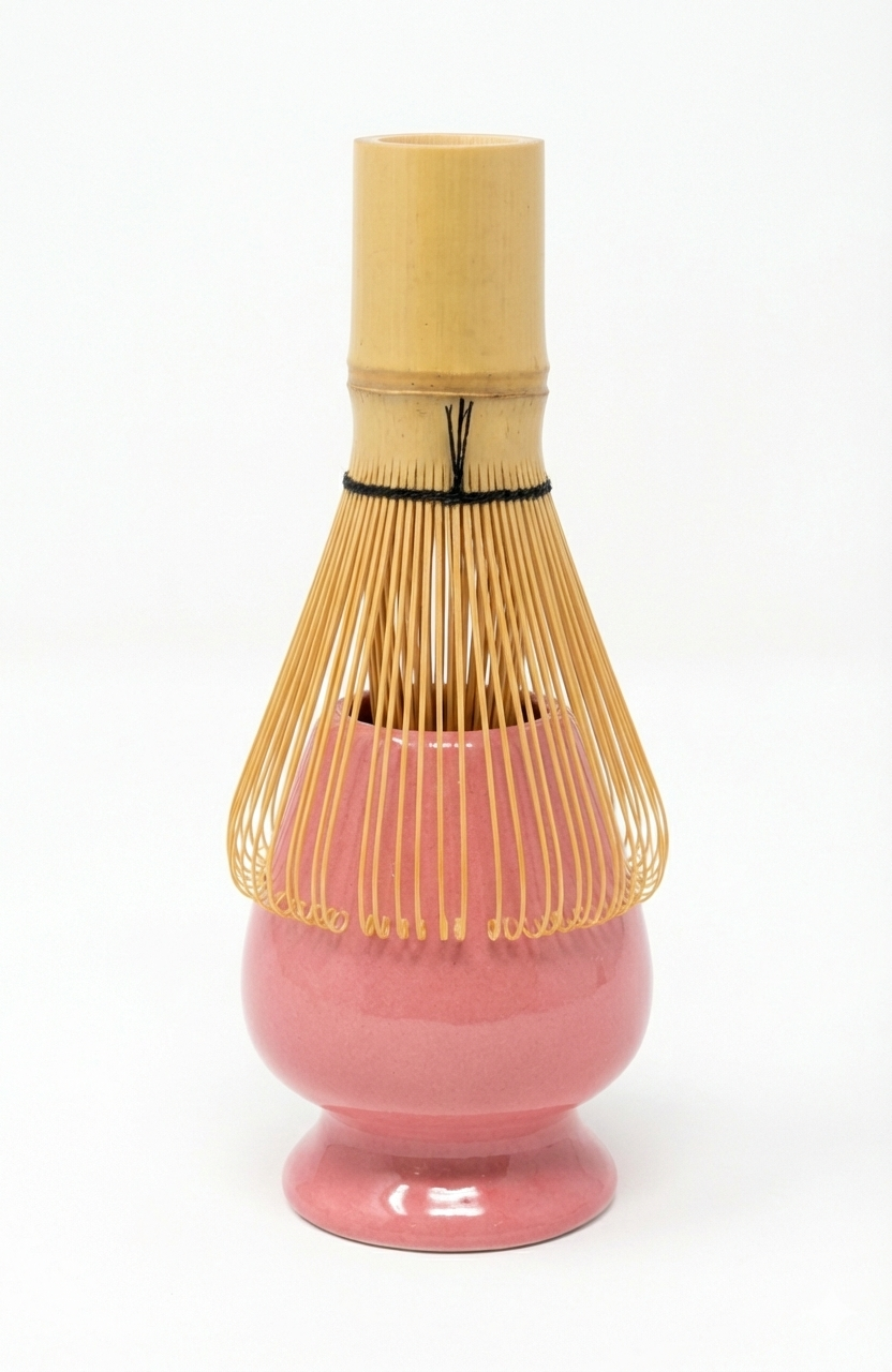 Handmade Matcha Bowl & Whisk Holder Set | Artisan Clay Ceramic | Blush Pink | Made in Egypt - Default Title - Image 3 | Handmade in Egypt