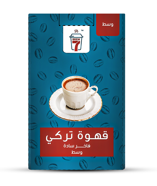 Brew7 Turkish Coffee Premium Plain Medium - 100 gm